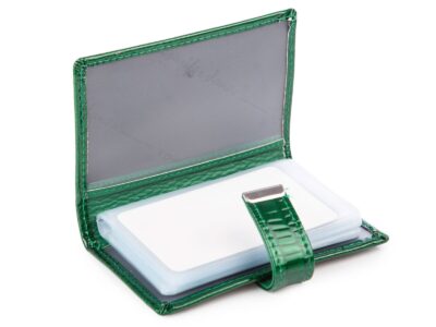 Etui na karty płatnicze w kolorze butelkowej zieleni Jennifer Jones - obrazek 3