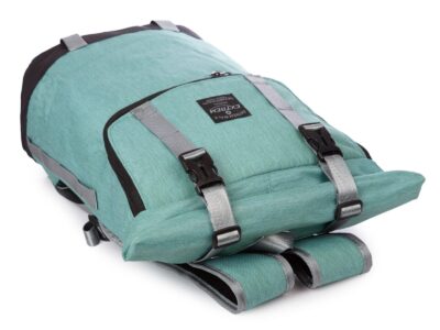 Turkusowy plecak na wycieczkę ze zwijanym kołnierzem Extrem - obrazek 4