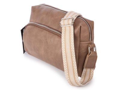 Brązowa nieduża torebka damska na ramię z miękkiej skóry ekologicznej Jennifer Jones - obrazek 2