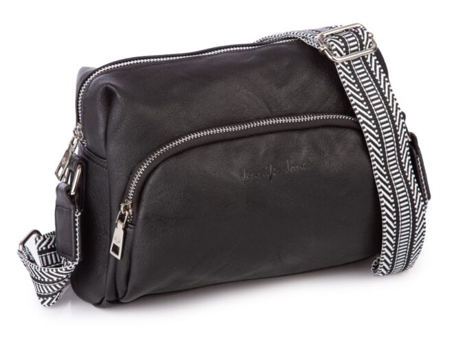 Czarna nieduża torebka damska miejska miękka Jennifer Jones