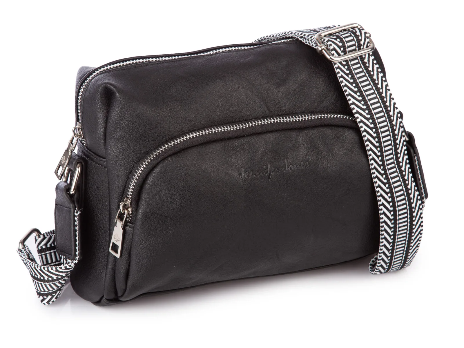 Czarna nieduża torebka damska miejska miękka Jennifer Jones