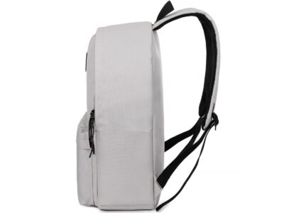 Lekki Jasnoszary plecak na laptopa 13-15.6" cali na studia i do pracy MIRU - obrazek 3