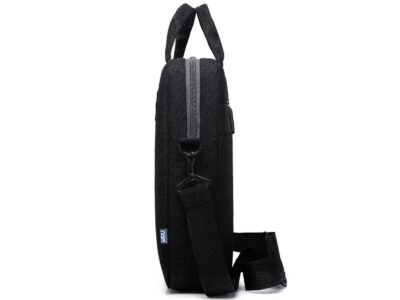 Klasyczna, elegancka i lekka czarna torba na laptopa 15.6' Miru - obrazek 3