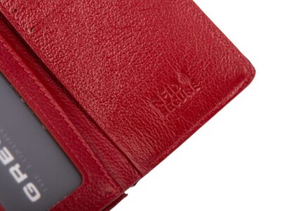 Portfel damski czerwony lakierowany w motylki z RFID Gregorio - obrazek 4