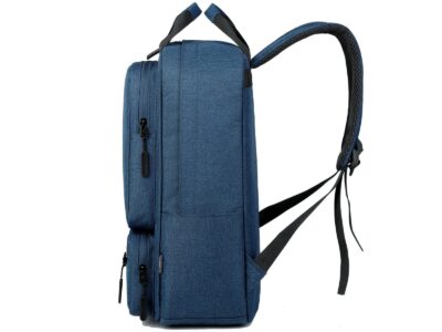 Niebieski plecak na laptopa 15.6" z wieloma kieszeniami do pracy i na studia MIRU - obrazek 5