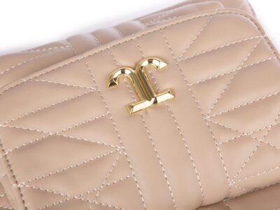 Elegancki jasnobeżowy plecak damski miejski z miękkiej skóry ekologicznej - obrazek 9