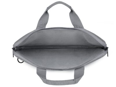 Cienka i lekka szara torba na laptopa 15.6" cali z miękką podszewką Miru - obrazek 3