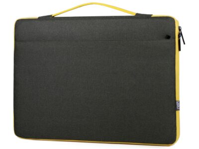 Cienkie etui zabezpieczające z rączką na laptopa 17.3" cala zielono-żółte MIRU