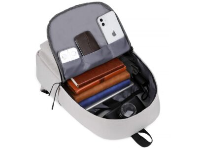 Lekki Jasnoszary plecak na laptopa 13-15.6" cali na studia i do pracy MIRU - obrazek 2