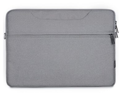 Cienka i lekka szara torba na laptopa 15.6" cali z miękką podszewką Miru - obrazek 8