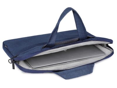 Cienka i lekka niebieska torba na laptopa 17.3" cali z miękką podszewką Miru - obrazek 6