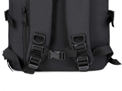 Stylowy czarny plecak na laptopa 15.6" młodzieżowy MIRU - obrazek 8