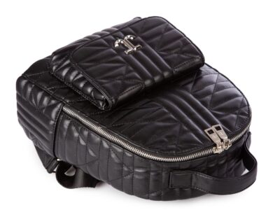 Elegancki czarny plecak damski miejski z miękkiej skóry ekologicznej - obrazek 6