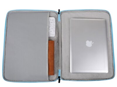 Cienkie etui zabezpieczające z rączką na laptopa 17.3" cala czarno-niebieskie MIRU - obrazek 4