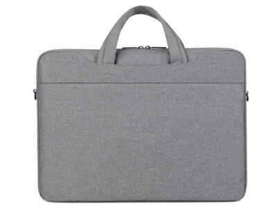 Cienka i lekka szara torba na laptopa 17.3" cali z miękką podszewką Miru - obrazek 6