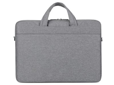 Cienka i lekka szara torba na laptopa 17.3" cali z miękką podszewką Miru - obrazek 6