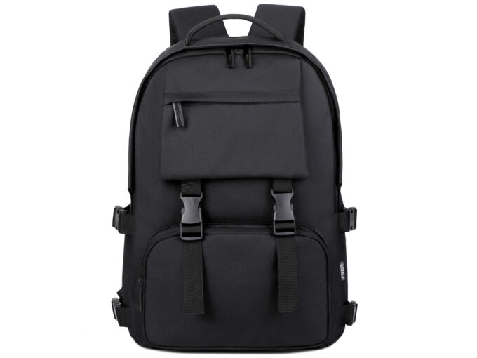 Stylowy czarny plecak na laptopa 15.6" młodzieżowy MIRU