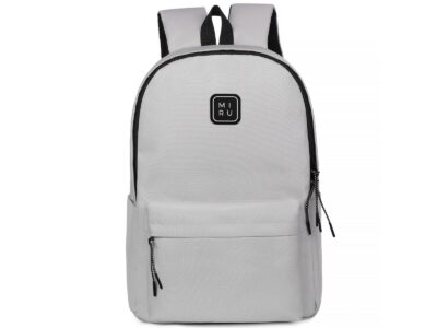 Lekki Jasnoszary plecak na laptopa 13-15.6" cali na studia i do pracy MIRU - obrazek 7