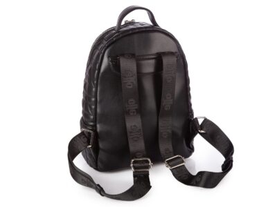 Elegancki czarny plecak damski miejski z miękkiej skóry ekologicznej - obrazek 5