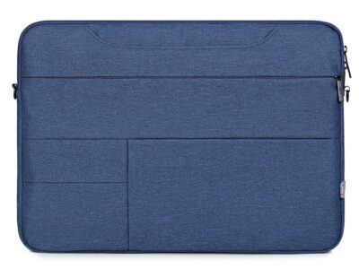 Cienka i lekka niebieska torba na laptopa 17.3" cali z miękką podszewką Miru - obrazek 8
