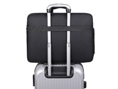 Czarna pojemna torba na laptopa 17.3" cala wmozniona pianką dystansową MIRU - obrazek 5