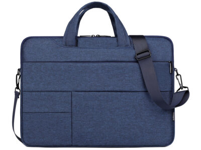Cienka i lekka niebieska torba na laptopa 17.3" cali z miękką podszewką Miru