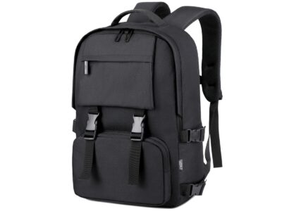 Stylowy czarny plecak na laptopa 15.6" młodzieżowy MIRU - obrazek 4