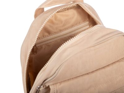 Lekki plecak turystyczny jasnobeżowy Bag Street z kreszu - obrazek 6