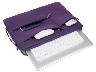 Fioletowe etui damskie na laptopa 15.6" cali z miękką podszewką Miru - obrazek 5