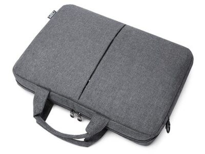 Klasyczna, elegancka i lekka szara torba na laptopa 15.6' Miru - obrazek 2