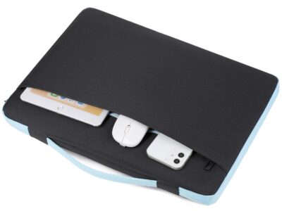 Cienkie etui zabezpieczające z rączką na laptopa 17.3" cala czarno-niebieskie MIRU - obrazek 11