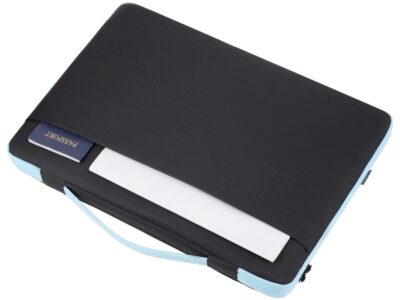 Cienkie etui zabezpieczające z rączką na laptopa 17.3" cala czarno-niebieskie MIRU - obrazek 10