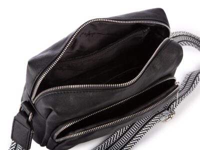 Czarna nieduża torebka damska miejska miękka Jennifer Jones - obrazek 6