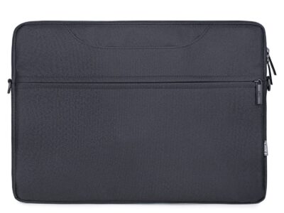 Cienka i lekka czarna torba na laptopa 15.6" cali z miękką podszewką Miru - obrazek 10