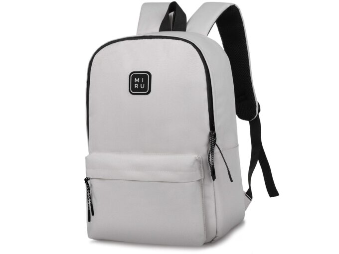 Lekki Jasnoszary plecak na laptopa 13-15.6" cali na studia i do pracy MIRU