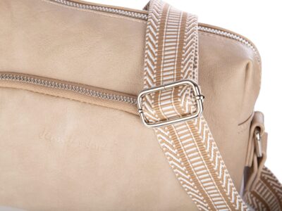 Wygodna torebka damska na ramię jasnobeżowa Jennifer Jones - obrazek 3