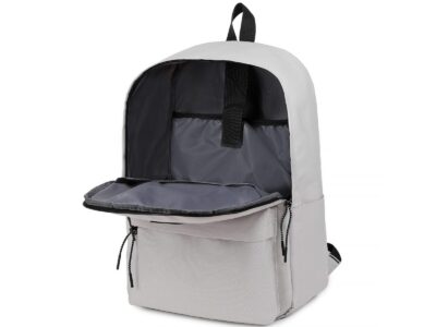 Lekki Jasnoszary plecak na laptopa 13-15.6" cali na studia i do pracy MIRU - obrazek 6