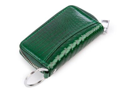 Zielone etui na klucze lakierowane damskie Jennifer Jones - obrazek 3