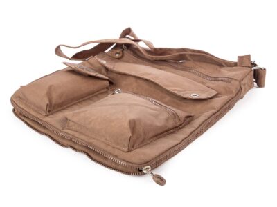 Poszerzana Lekka Torba Materiałowa Brązowa Bag Street - obrazek 4