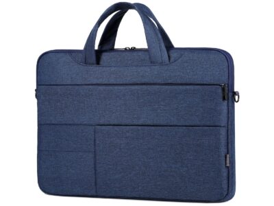 Cienka i lekka niebieska torba na laptopa 17.3" cali z miękką podszewką Miru - obrazek 9