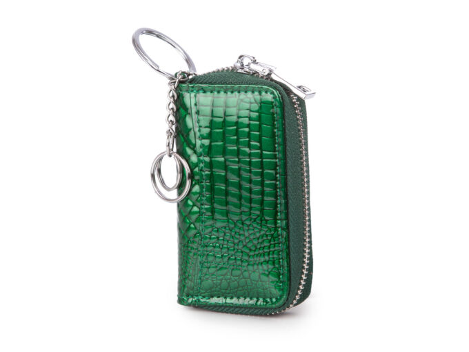 Zielone etui do kluczy lakierowane