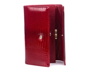 Portfel damski czerwony z czarnym Gregorio - obrazek 4