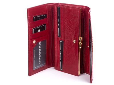 Portfel damski czerwony z czarnym Gregorio - obrazek 8