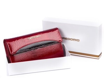 Portfel damski czerwony z czarnym Gregorio - obrazek 3