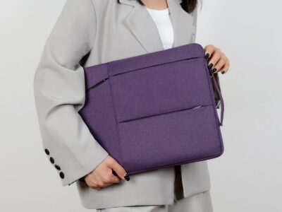 Fioletowe etui damskie na laptopa 15.6" cali z miękką podszewką Miru - obrazek 4