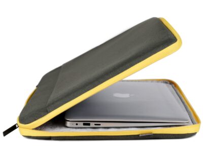 Cienkie etui zabezpieczające z rączką na laptopa 17.3" cala zielono-żółte MIRU - obrazek 5