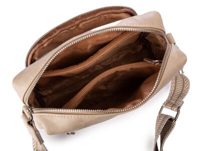 Wygodna torebka damska na ramię jasnobeżowa Jennifer Jones - obrazek 7