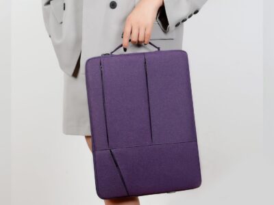 Fioletowe etui damskie na laptopa 15.6" cali z miękką podszewką Miru - obrazek 2