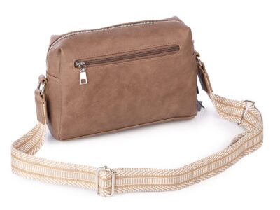 Brązowa nieduża torebka damska na ramię z miękkiej skóry ekologicznej Jennifer Jones - obrazek 3