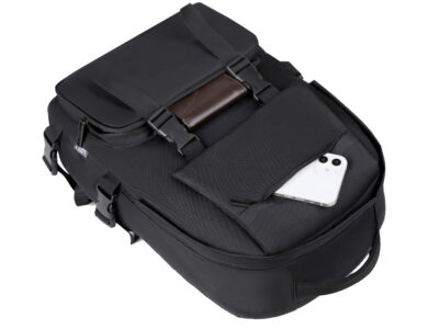 Stylowy czarny plecak na laptopa 15.6" młodzieżowy MIRU - obrazek 10